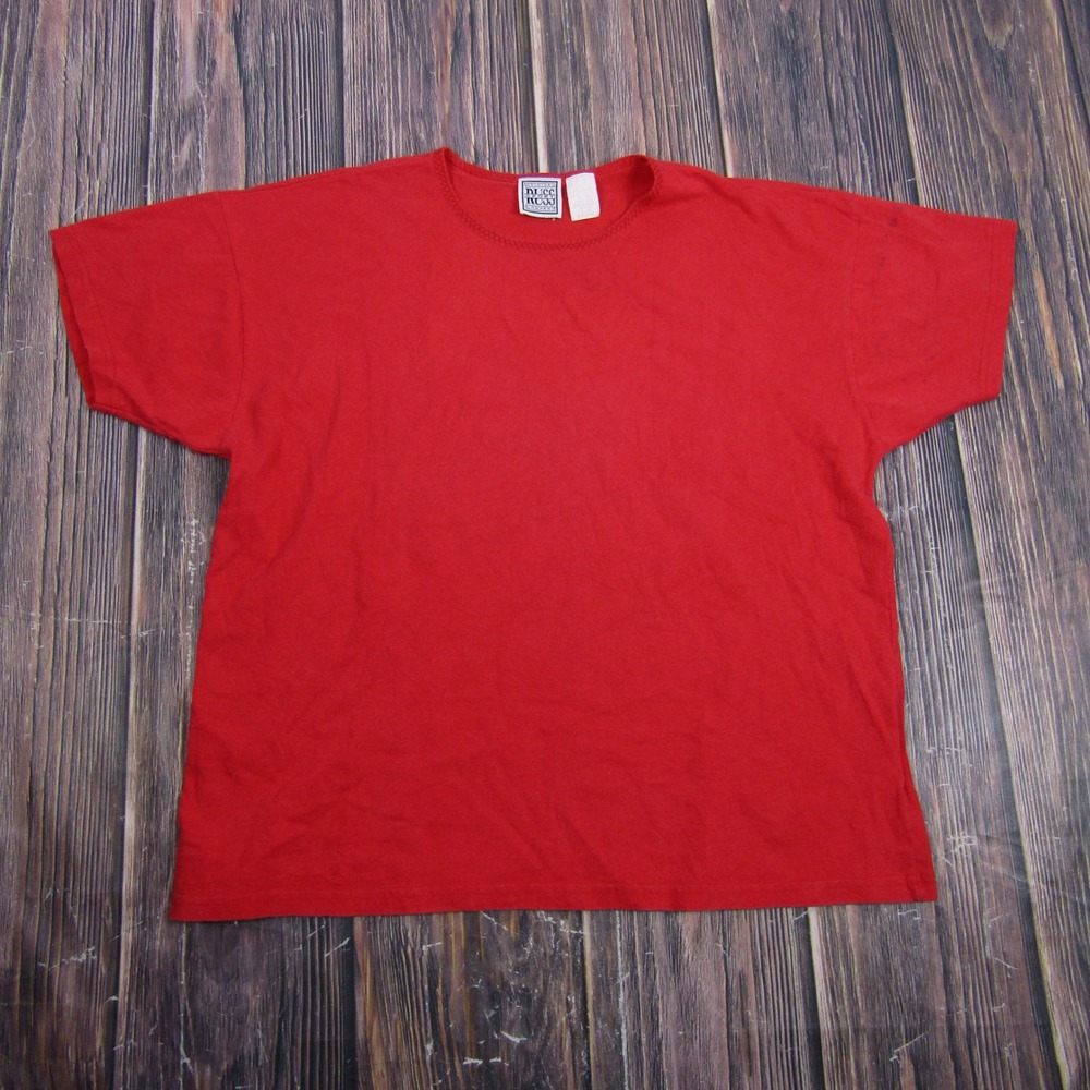 Original Russ Sport Company T-Shirt Women XL Red Short Sleeve Granny Vintage